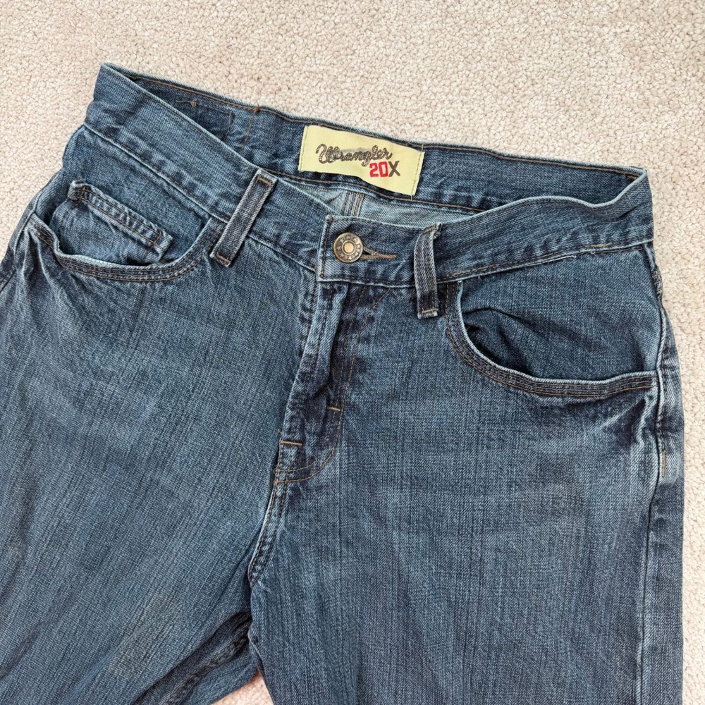 Wrangler Mens 30x30 (Fit 28x30) Jeans Blue 20X No. 33 Relaxed Straight Leg Denim